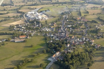 Vue aérienne de Genouillac